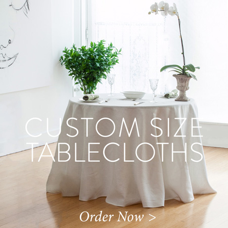 custom size tablecloth made table linens