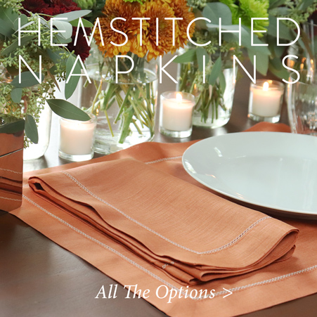 Hemstitch Napkins Linen 