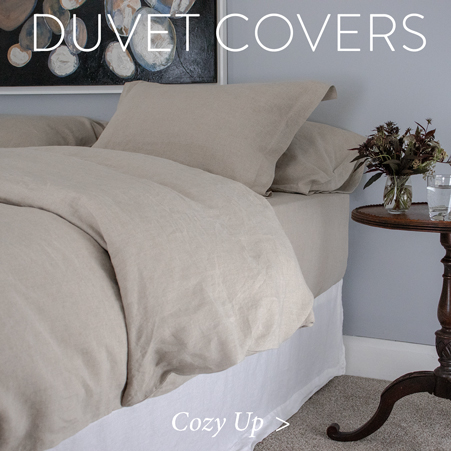 Linen Duvet Covers White Black Blue 