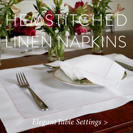 Hemstitched Linen Napkins