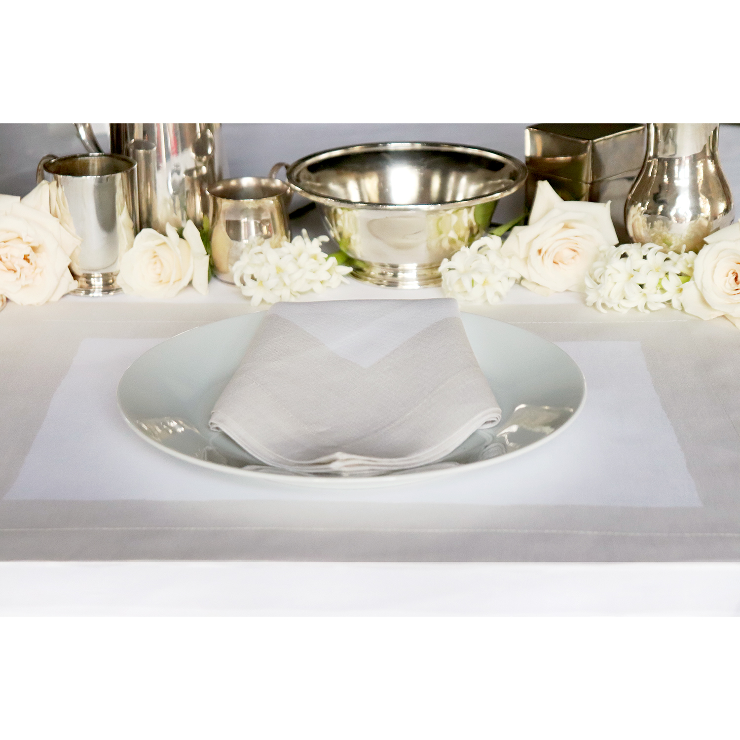 Cinta Ivory Border Linen Placemat 