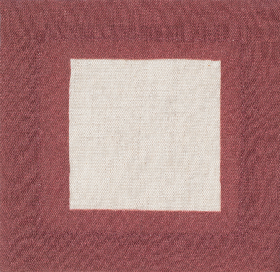Cinta Rust Border Linen Cocktail Napkin
