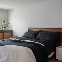 Black Linen Pillow Shams (Pair)