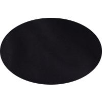 Black Linen Oval Tablecloth