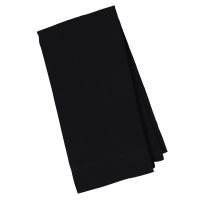 Huddleson black linen napkin