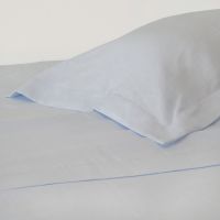 Chambray Pale Blue Italian Linen Pillow Sham (Pair)