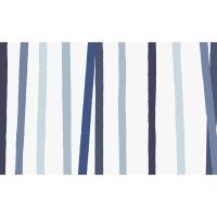 Huddleson Cinta Blue White Striped Linen Tablecloth