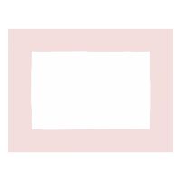 Huddleson white Italian linen placemat with a pink border