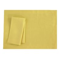 Huddleson golden mustard yellow linen placemat