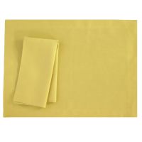Huddleson golden mustard yellow linen placemat