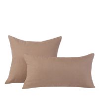 Coffe Brown Linen Decorative Throw Pillow Cover
