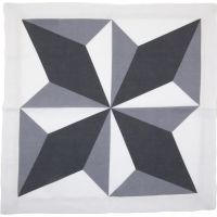 diamond print tile grey cream napkin