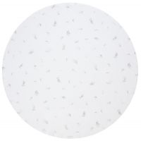 Grania white round tablecloth with feathers