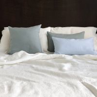 Celadon Green Linen Pillow