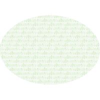 Leaf print green and white oval linen tablecloth 