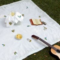 Lovebirds Rectangular Linen Tablecloth
