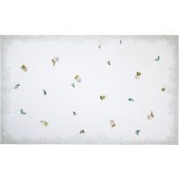 Love birds white linen tablecloth