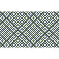 Huddleson Blue and Green Geometric Print Linen Tablecloth
