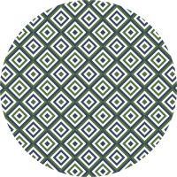 Maze Green Blue Geometric Round Linen Tablecloth