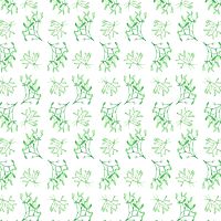 Mistletoe Square Linen Tablecloth Christmas Green and White