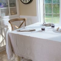 Natural Linen Rectangular Tablecloth