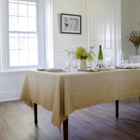 Ombre Gold Linen Tablecloth