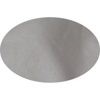 Silver grey oval linen tablecloth