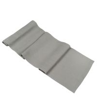 Silver grey pure linen table runner