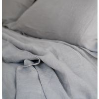 Silver Grey Linen Fitted Sheet
