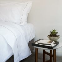 White Cotton Percale Fitted Sheet