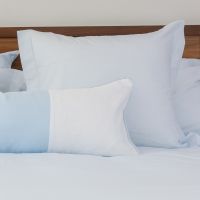 Sky blue luxury cotton pillow sham