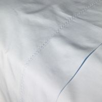 Sky Blue 500TC Cotton Percale Top Sheet with Hemstitch