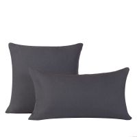 Slate Charcoal Grey Linen Pillow