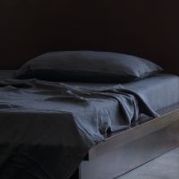 Slate Charcoal Grey Pure Italian Linen Pillowcase (Pair)