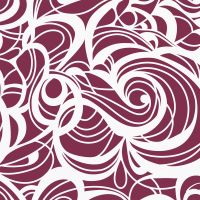 Huddleson dark berry red and white swirl printed Italian linen square tablecloth