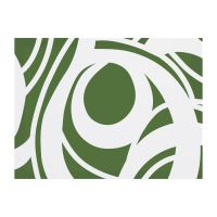 Huddleson grass green and white swirl printed Italian linen placemat