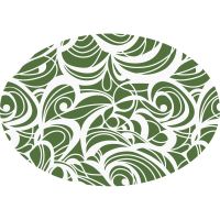 Huddleson dark green and white swirl Italian linen tablecloth. Unique, life-affirming, elegant design on the finest quality pure linen.