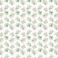 Sweet Pea Floral Print Square Linen Tablecloth