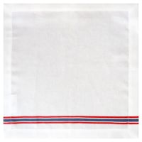 Huddleson Ticking red, white and blue linen napkin