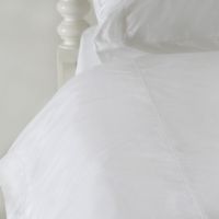 White 500TC Cotton Percale Duvet Cover with Hemstitch