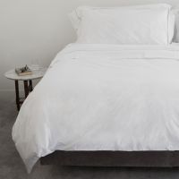 White Cotton Percale 500Thread Count Duvet Cover