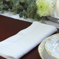 White Linen Hemstitched Napkin