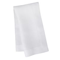 White linen napkin with hemstitch 