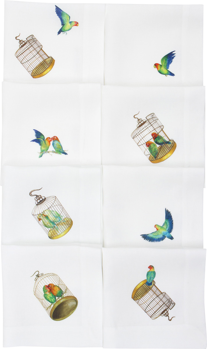 Lovebirds Linen Napkin