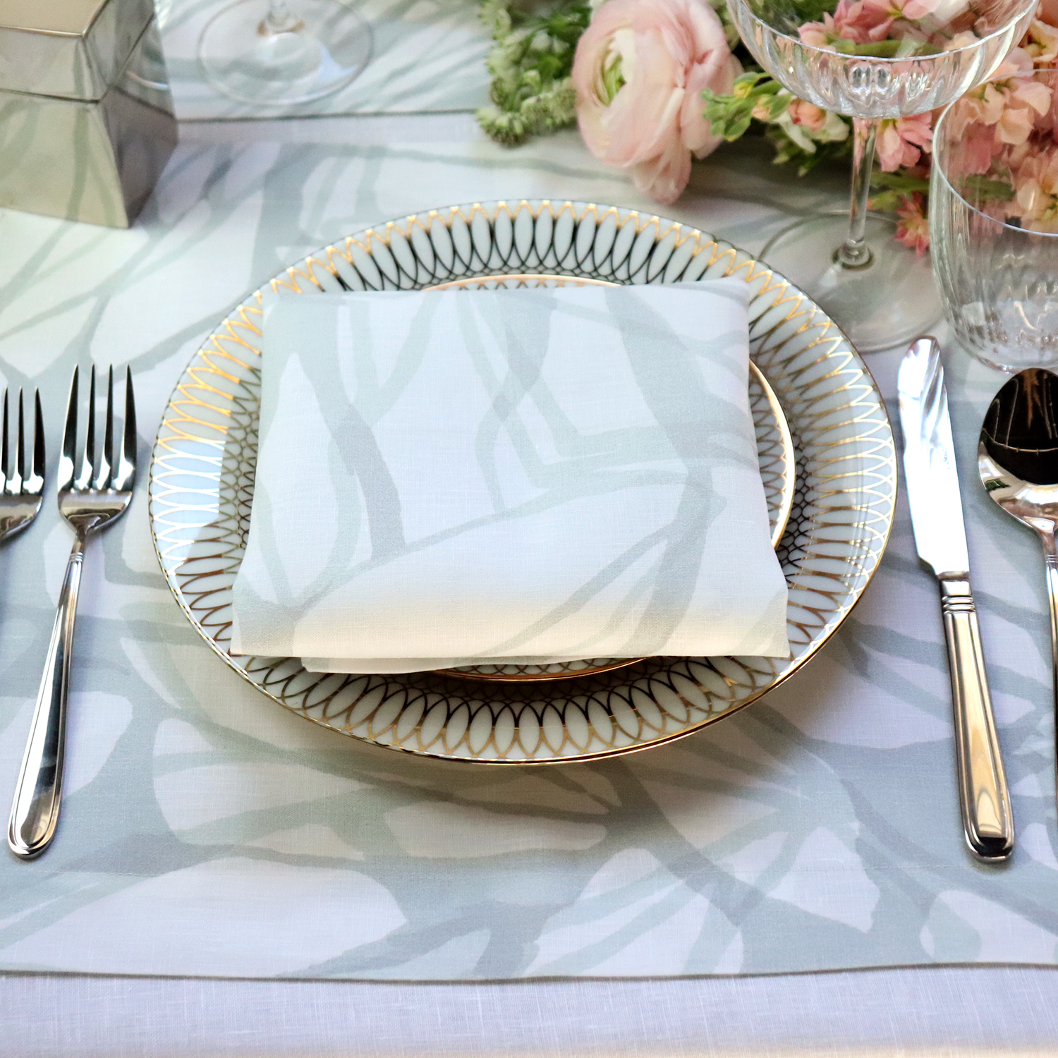 Melita Aqua Linen Placemat