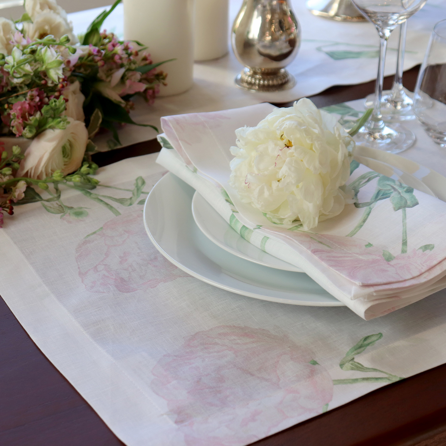 Peony Linen Placemat