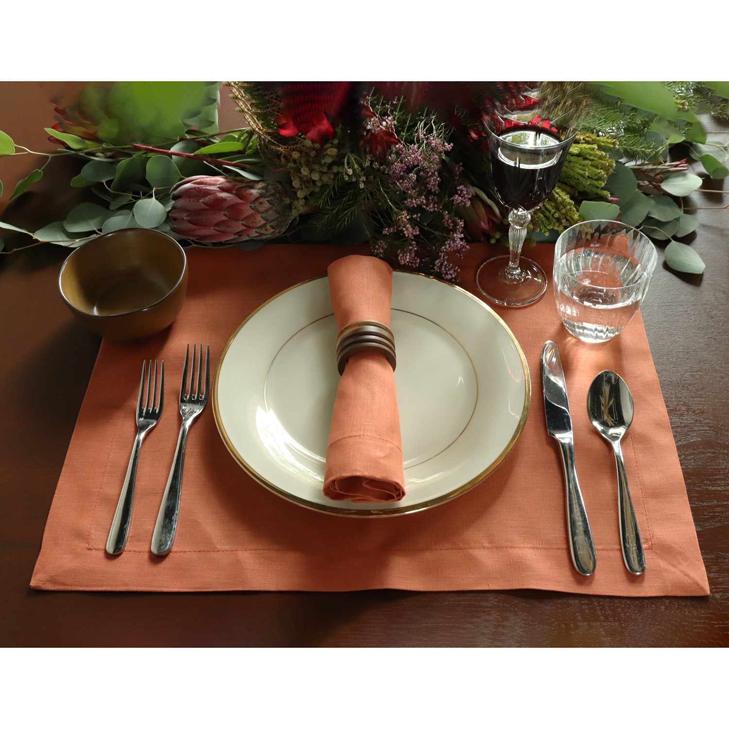 Sienna Orange Linen Placemat