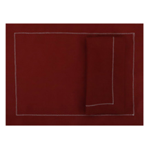 Burgundy Placemats with Hemstitch -$28