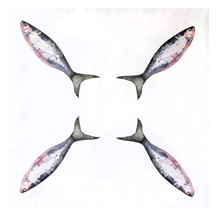 Fish Print Linen Napkin -$20