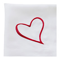 Love Heart Linen Napkin - $20